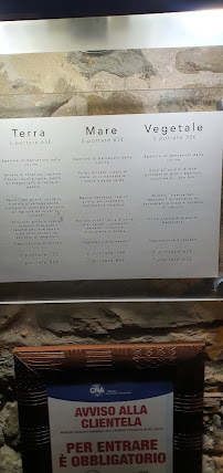 Menu / carte de Terramira à Capolona