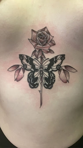 Explore blue bird tattoo ideas, creative tattoo ideas in Saint Petersburg, available at Foolish Pride Tattoo Co.