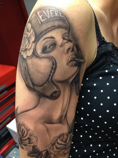 Explore aztec sleeve tattoo ideas for men, creative tattoo ideas in Des Moines, available at Skin Kitchen Tattoo