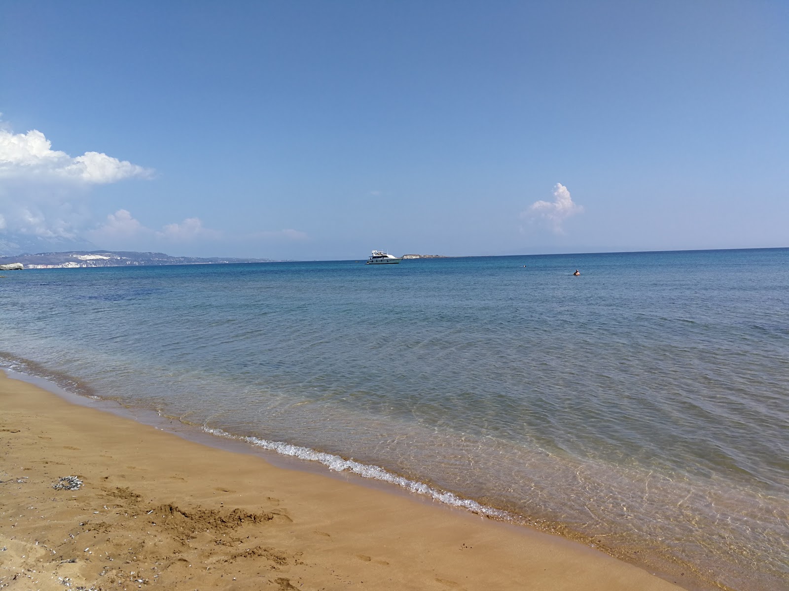 Foto di Mania beach con una superficie del acqua verde chiaro