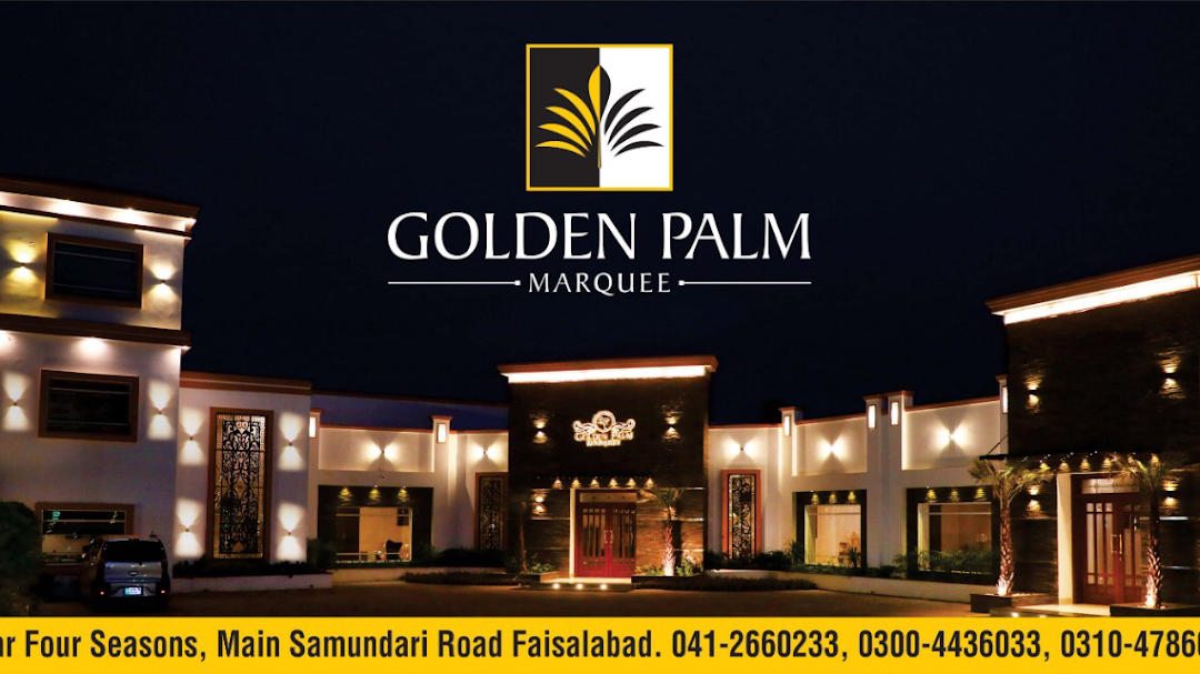 Golden Palm Marquee