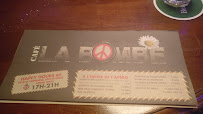 La Bombe à Paris menu