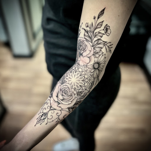 Explore gangster tattoo ideas, creative tattoo ideas in Huntington, available at Timeless Tattoo Gallery