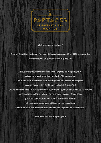RESTAURANT & BAR « À PARTAGER » - Restaurant