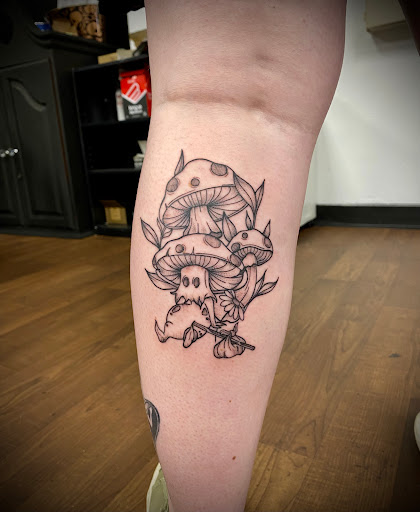 Explore tiger tattoo ideas for men, creative tattoo ideas in Jamestown, available at Black Cherry Tattoo Co.