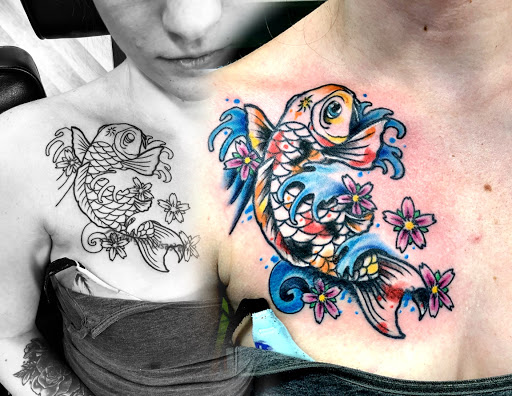 Explore real heart tattoo ideas, creative tattoo ideas in Mansfield, available at The Marksman Tattoo Company