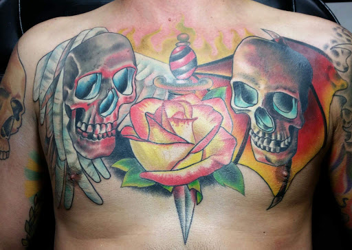 Explore tattoo of husband's name ideas, creative tattoo ideas in Hastings, available at Black Diamond Tattoo