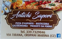 Menu du Antichi Sapori à Cropani Marina