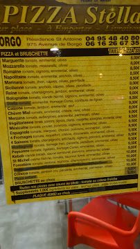 Pizza Stella à Borgo carte