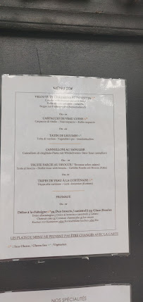 Restaurant U Museu à Corte menu