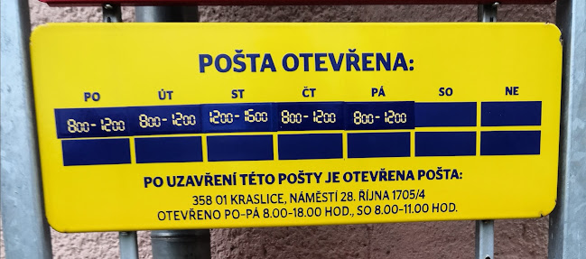 Recenze na Česká pošta Bublava v Karlovy Vary - Kurýrní služba
