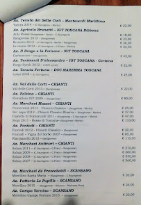 La Cantinetta di Bolgheri Osteria à Bolgheri menu