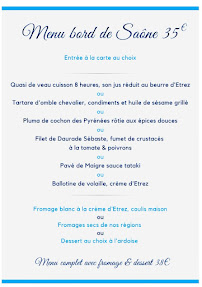 Restaurant L'eau Douce à Montmerle-sur-Saône - menu / carte