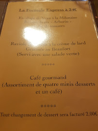 Restaurant Auberge de Venthon à Venthon (le menu)