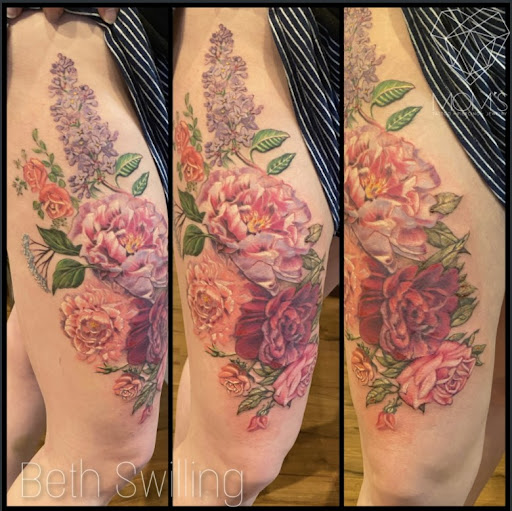 Explore forearm watercolor tattoo ideas, creative tattoo ideas in Spokane, available at Moms Custom Tattoo & Body Piercing
