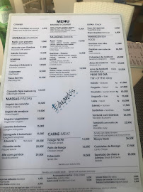 Restaurant Eduardo's à Almancil (le menu)