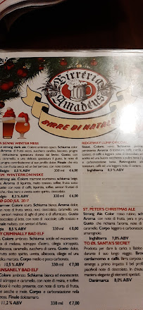 Birreria Amadeus à Bologna menu
