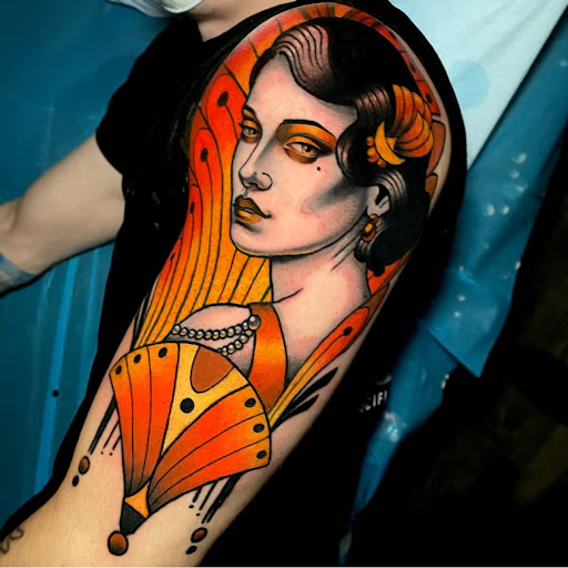 Explore beach tattoo ideas, creative tattoo ideas in San Diego, available at Remington Tattoo Parlor