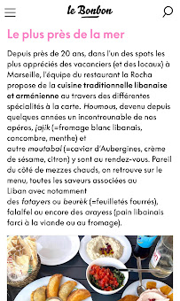 Restaurant libanais La rocha à Marseille - menu / carte
