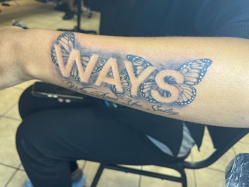 Explore upper sleeve tattoo ideas, creative tattoo ideas in Houston, available at 333 Tattoo Studio HTX