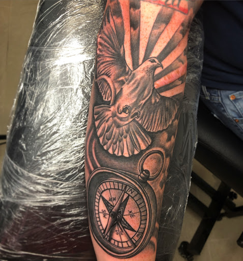 Explore r.i.p tattoo ideas, creative tattoo ideas in Passaic, available at District 36 Tattoo Parlor