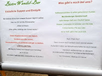 Menu / carte de Suppenstube à Schwerin
