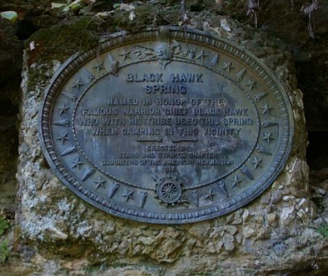 Black Hawk Springs Historical Marker