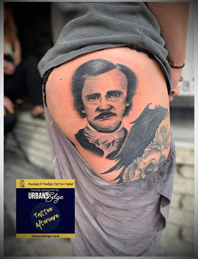 Explore calf tattoo ideas male, creative tattoo ideas in Sunbury, available at Knuckles & Needles Tattoo Parlor