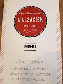 L'Alsacien Lyon - Bar à Flammekueche - à Lyon menu