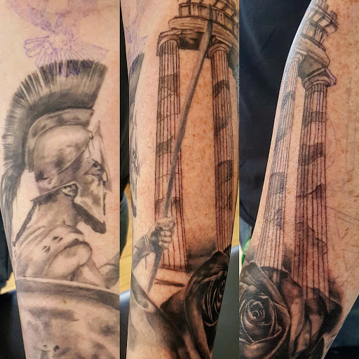 Explore black tattoo ideas for men, creative tattoo ideas in Noblesville, available at Firefly Tattoo Collective LLC