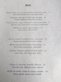 Carboni's à Paris menu