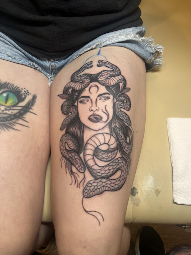 Explore compass rose tattoo ideas, creative tattoo ideas in Moundsville, available at Cherry Haze Tattoo