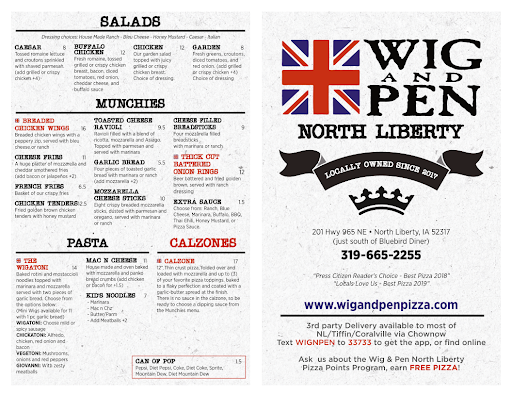 Wig & Pen Pizza North Liberty