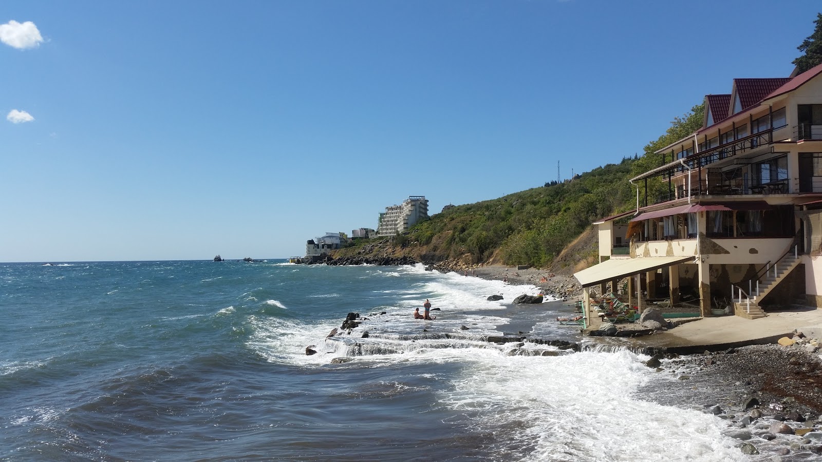 Photo of Bondarenkovo beach with rocks cover surface