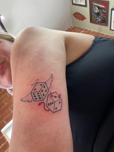 Explore script tattoo ideas for guys, creative tattoo ideas in Thousand Oaks, available at Dire Wolf Tattoo and Fine Art