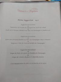 Logis Restaurant Château De La Marjolaine à Essômes-sur-Marne menu