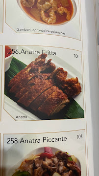 Menu du Itoi Asian Creative Experience à Mortara