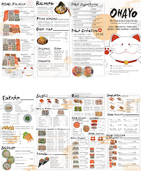 Menu du OHAYO Restaurant Japonais à La Rochelle