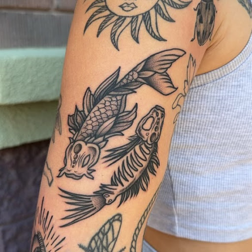 Explore calf tattoo ideas for women, creative tattoo ideas in Peoria, available at Modern Ink Tattoo