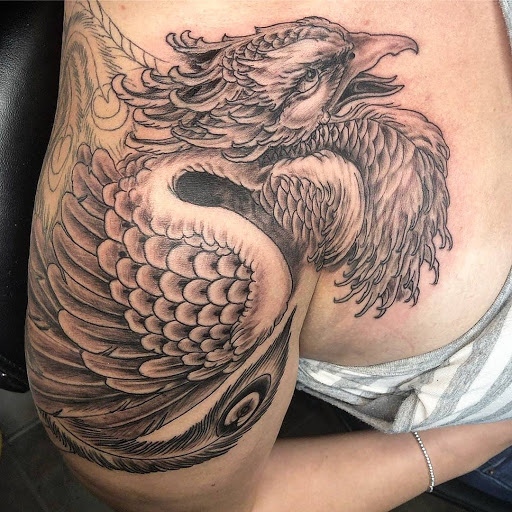 Explore men leg tattoo ideas, creative tattoo ideas in Trenton, available at Timeless Tat2