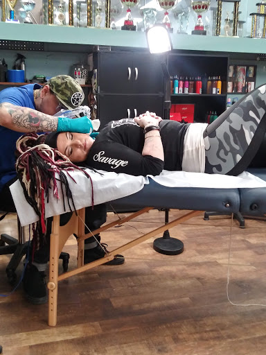 Explore anarchy tattoo ideas, creative tattoo ideas in Duluth, available at Anchors End Tattoo