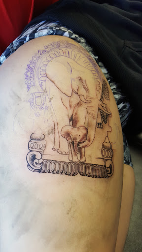 Explore arm sleeve tattoo ideas for men, creative tattoo ideas in Glendale, available at Knucklehead Tattoo Shop