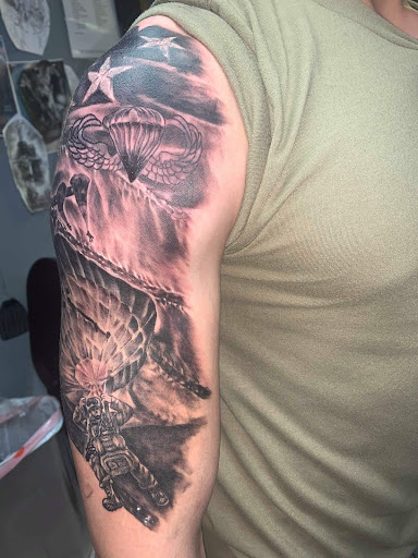 Explore god tattoo ideas for females, creative tattoo ideas in Fayetteville, available at American Tattoo Society of Fayetteville