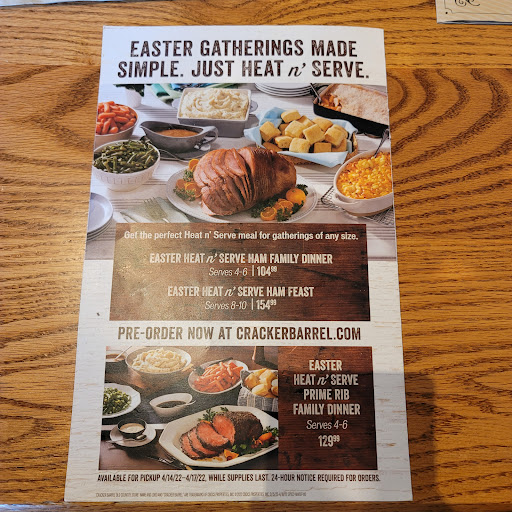 American Restaurant «Cracker Barrel Old Country Store», reviews and photos, 4 Merritt Blvd, Fishkill, NY 12524, USA