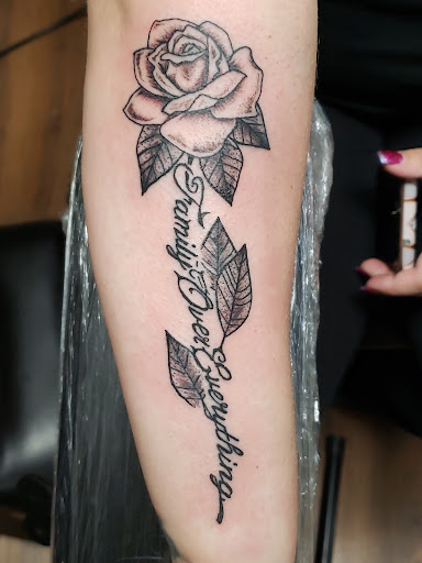 Explore bratz doll tattoo ideas, creative tattoo ideas in Orange, available at Smokin Irons Tattoo