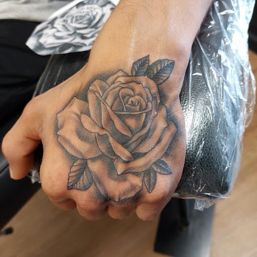 Explore grumpy bear tattoo ideas, creative tattoo ideas in Houston, available at RS3 Studios