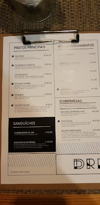 Boteco da DRI à Lisbon menu