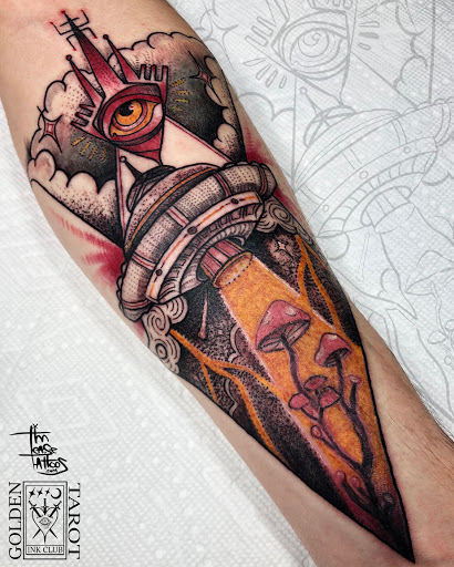Explore arrowhead tattoo ideas, creative tattoo ideas in Winter Park, available at Tim Lease Custom Tattoos