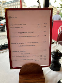 Le Wepler à Paris menu