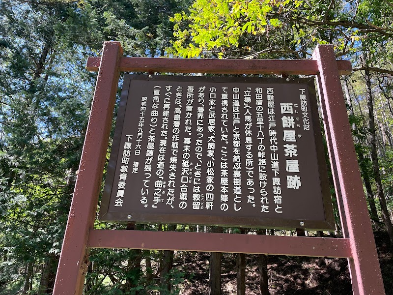 中山道 和田峠西餅茶屋跡